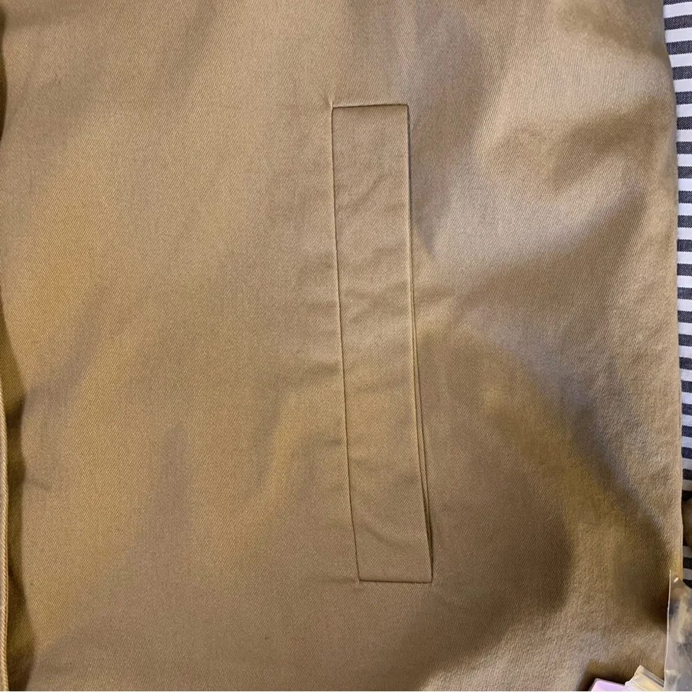 Avec Les Filles Cropped Puff Sleeve Trench Coat Tan Double Breasted XL NWT - Picture 9 of 15